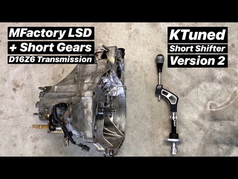 MFactory Rebuilt D16Z6 Transmission w/ Short Gears & LSD install Project Civic EK