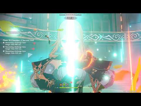 Genshin impact - Spiral Abyss floor 10 9/9 stars f2p