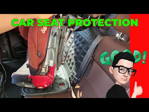 This Child Seat Protector protects your Car's Leather Seats! No dents, rips, tears!