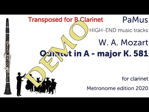 Mozart: Clarinet Quintet in A - major K.581, for Bb clarinet