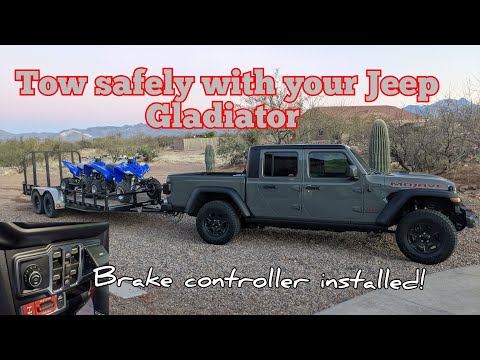 Jeep Gladiator Mojave OEM trailer brake controller installation - detailed