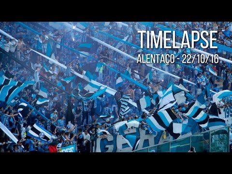 "ALENTAÃ‡O - Timelapse da torcida entrando na Arena - 22/10/16" Barra: Geral do Grêmio • Club: Grêmio