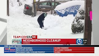 Norwich residents dig out from Winter Storm Benjamin
