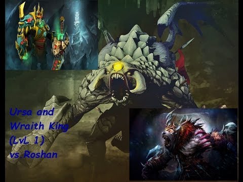 Dota2 Lvl 1 Roshan Ursa and Wraith King Monster Combo PixelBrothers