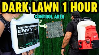 DARK LAWN in 1 HOUR NOT CLICKBAIT I SHOW THE 1 HOUR RESULTS! Milwaukee Switch Tank Backpack Sprayer