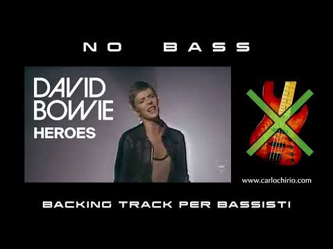 Heroes David Bowie NO BASS backing track per bassisti Suona tu il Basso (Bassless)