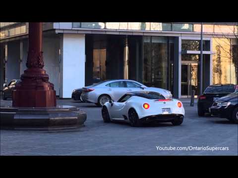 White Alfa Romeo 4C in Toronto