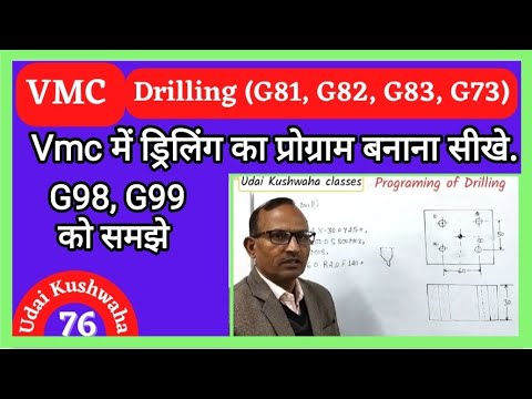 VMC में ड्रिलिंग की प्रोग्रामिंग समझे ll Drilling cycle G81, G82, G83, G73 ll vmc programing