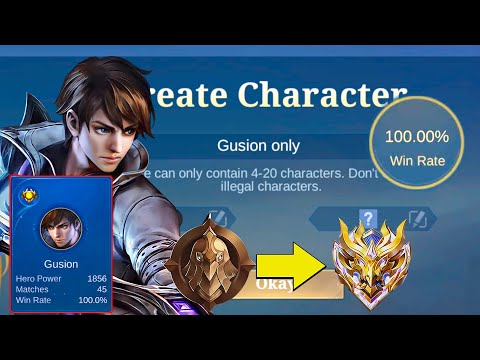 100% WINRATE FROM WARRIOR TO MYTHIC SOLO RANK - GUSION ONLY!! 😱 (hardest challenge ever)