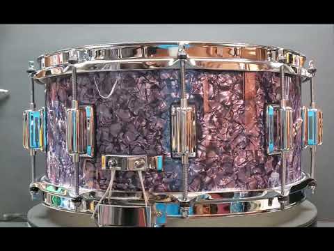 Rogers No.37PDP 6.5"X14" Dyna-Sonic Snare Drum S/N D3670 - Purple Diamond Pearl VIDEO !!! image 13