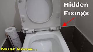 How to fix a toilet seat with hidden fixings