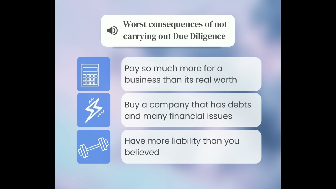 I want to buy a business: What happens if I don't carry out Due Diligence?