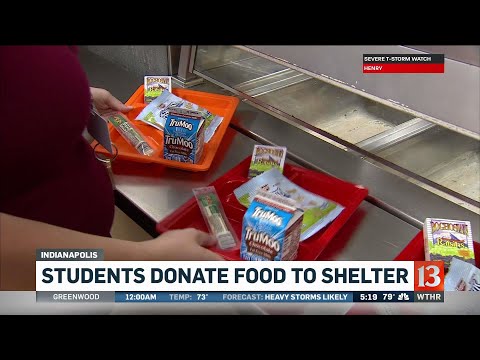 Students donate food to shelter