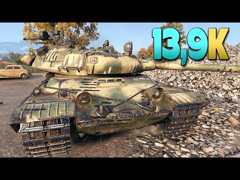 Vz. 55: Almost 14k in defending Siegfried Line - World of Tanks