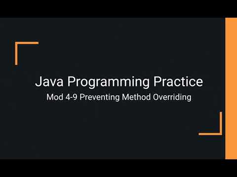 Java Practice Examples Module 4 9 Preventing Method Overriding