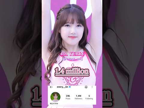 Most Followed GFRIEND Members on Instagram #gfriend #viviz #yerin #eunha #sowon #sinb #umji #yuju