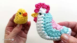 Turn ONE Granny Square into a Chicken (or a Chick!) 🐔🐣
