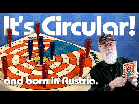 A strategy game from Austria played on a segmented circular target and patented in the US in 1919.