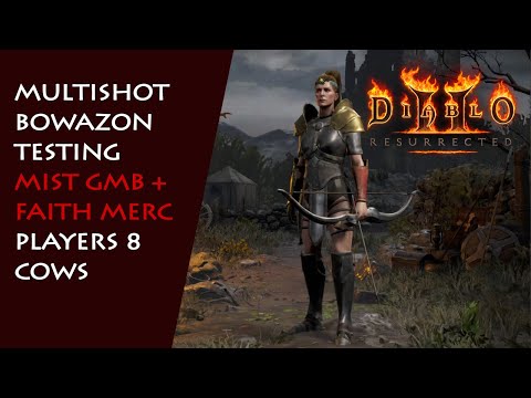 Physical Bowazon Series: Mist Grand Matron Bow + Faith Merc, P8 Cows - Diablo 2 Resurrected