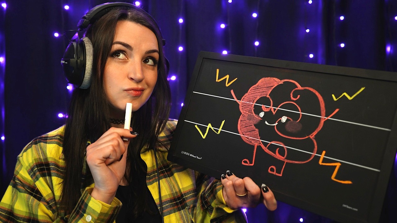 ASMR | IQ Test with Answer Explanations on a Chalkboard