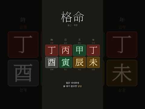 격과 용신을 한 이름으로, 격명
