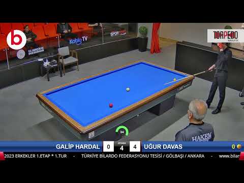 FERHAT DERELİ & HÜSEYİN YILMAZ Bilardo Maçı - 2023 ERKEKLER 1.ETAP-1.TUR