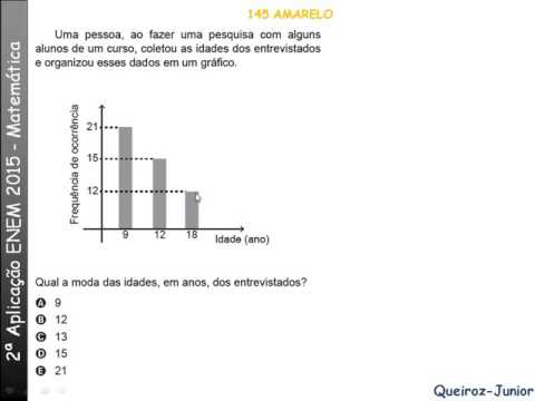 2ª Aplicação ENEM 2015 - Matemática - Questão 145 Caderno Amarelo