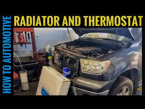 How To Replace Radiator And Thermostat On 2007+ Toyota Tundra 5.7 L Engine