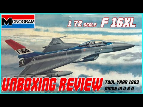 MONOGRAM 1/72 General Dynamics F-16XL UNBOXING REVIEW