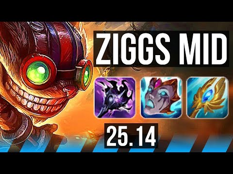 ZIGGS vs AHRI (MID) | 104k DMG, 17/6/14, Dominating | EUW Master | 25.14