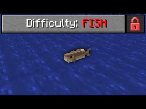 I beat Minecraft as a Fish. It was insanely hard.