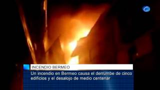 preview picture of video 'Un incendio en Bermeo provoca el derrumbe de cinco edificios'