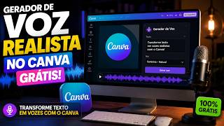Gerador de Voz REALISTA no CANVA GRÁTIS! Transforme Texto em Vozes com o Canva