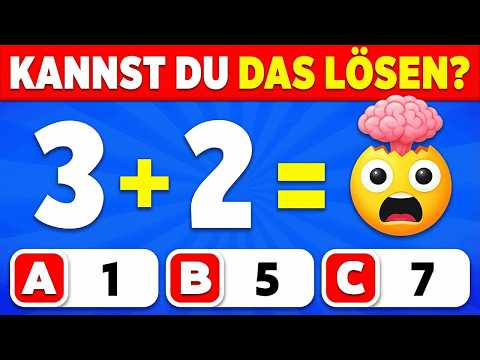 Kannst du dieses Mathe-Quiz bestehen...? ➕🧠➖ Einfaches Level | Addition und Subtraktion