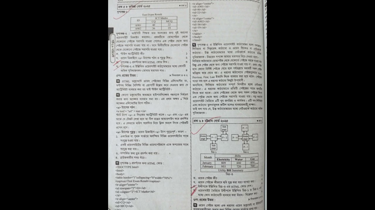 Hsc ict chapter 4 2025 all Board question Solution. #hsc2026 #hsc27 #ict