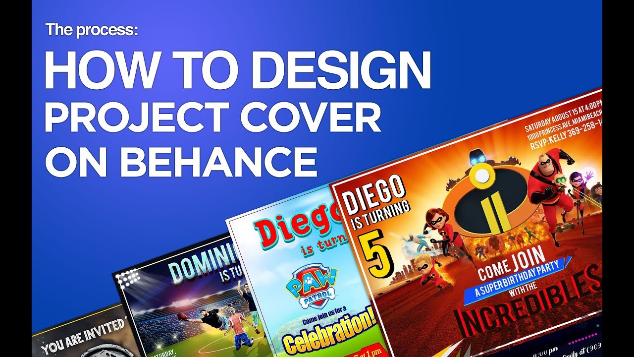 How to design Project cover on Behance  - playicon