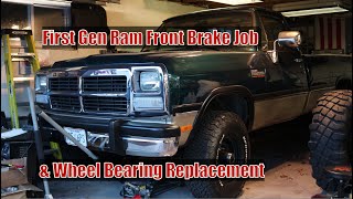 First Gen Cummins Brake Job Part 1 | Front Rotors & Pads| Inner & Outer Bearings | Front Shocks