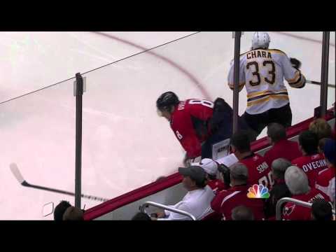 Alex Ovechkin highstick to Chara. Boston Bruins vs Washington Capitals  4/22/12 NHL Hockey