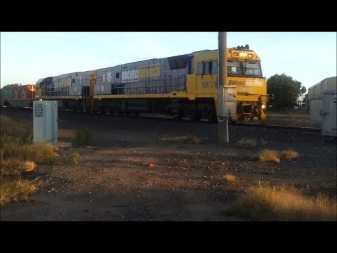 NR121 & NR9 PN Freight Train at Ararat 3rd april 2012