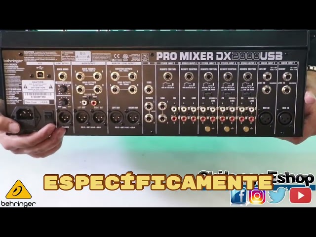 Vídeo relacionado con Behringer Pro Mixer DX2000USB profesional de 7 canales para DJ, crossfader VCA