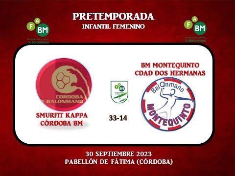 SMURFIT KAPPA CBM vs BM MONTEQUINTO CIUDAD DOS HERMANAS INFANTIL FEMENINO , PRETEMPORADA 30-09-23.