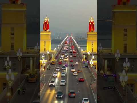 南京长江大桥，一道美丽的风景线 #雄伟壮观 #地标建筑 #文化符号