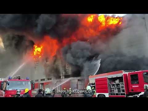 Lökbatan qəsəbəsində yerləşən anbarda baş vermiş yanğın
