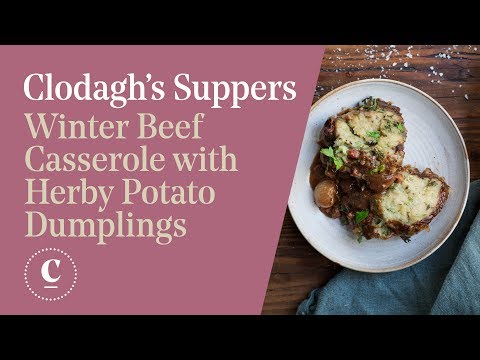 WINTER BEEF CASSEROLE WITH HERBY POTATO DUMPLINGS