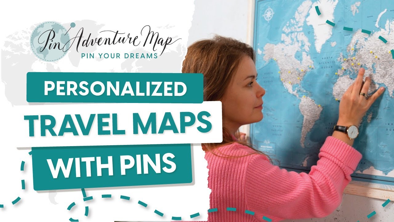 World map push pins - Pin Adventure map - Showcase - All colors