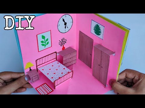How To Make Paper Doll House | DIY Pop-up Doll House| DIY Book House