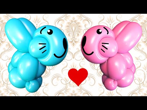 HOW TO MAKE A BUNNY RABBIT Balloon Animal - Version 3 e #bunnyballoonanimal #rabbitballoon