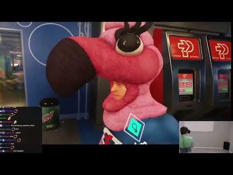 Jerma Gets Jumpscared by a Giant Flamingo