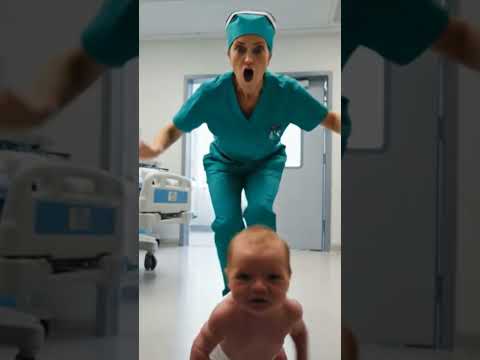Baby versucht direkt nach der Geburt zu fliehen!  #babyviral #baby #flucht #witzig #lustig #familie
