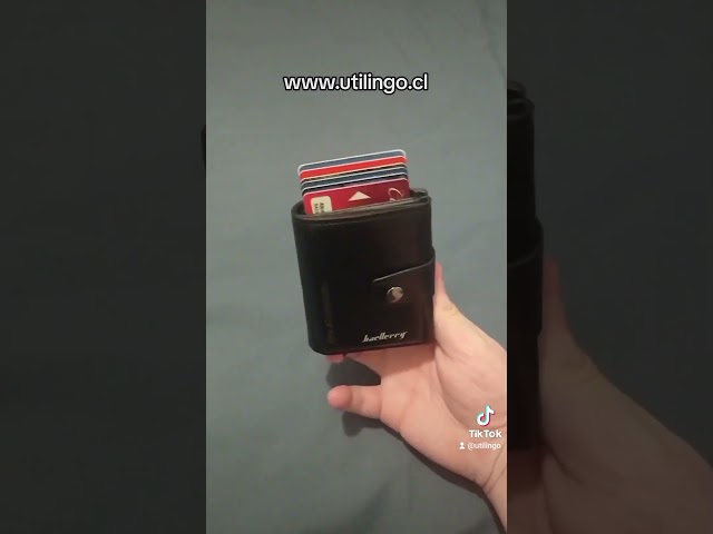 Vídeo relacionado con Carteras Tarjetero Cuero para Hombre, 100% Piel (8 Ranuras), Billetera Pequeña